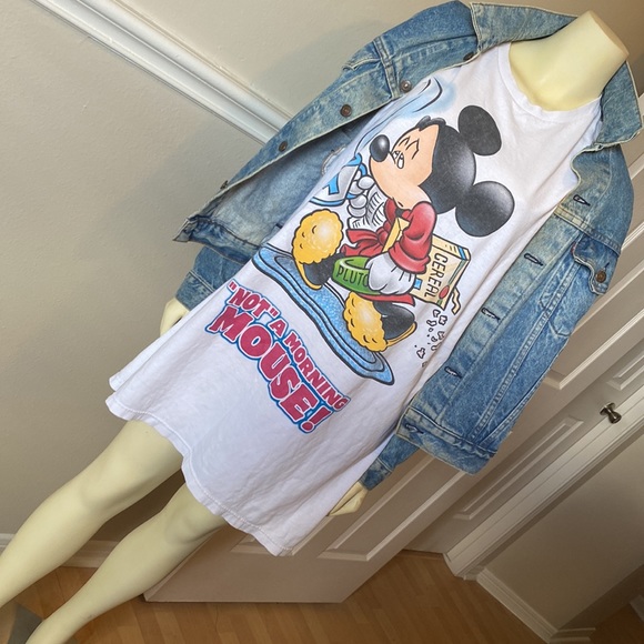 Oversized White Disney Brand Mickey Mouse Shirt - Picture 2 of 6